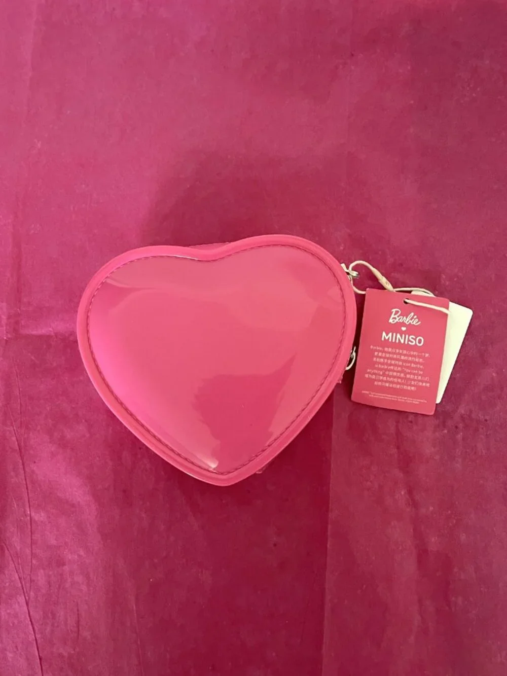 Miniso Barbie Heart-Shaped Jelly Purse and Mattel Blond Haired Barbie Bundle